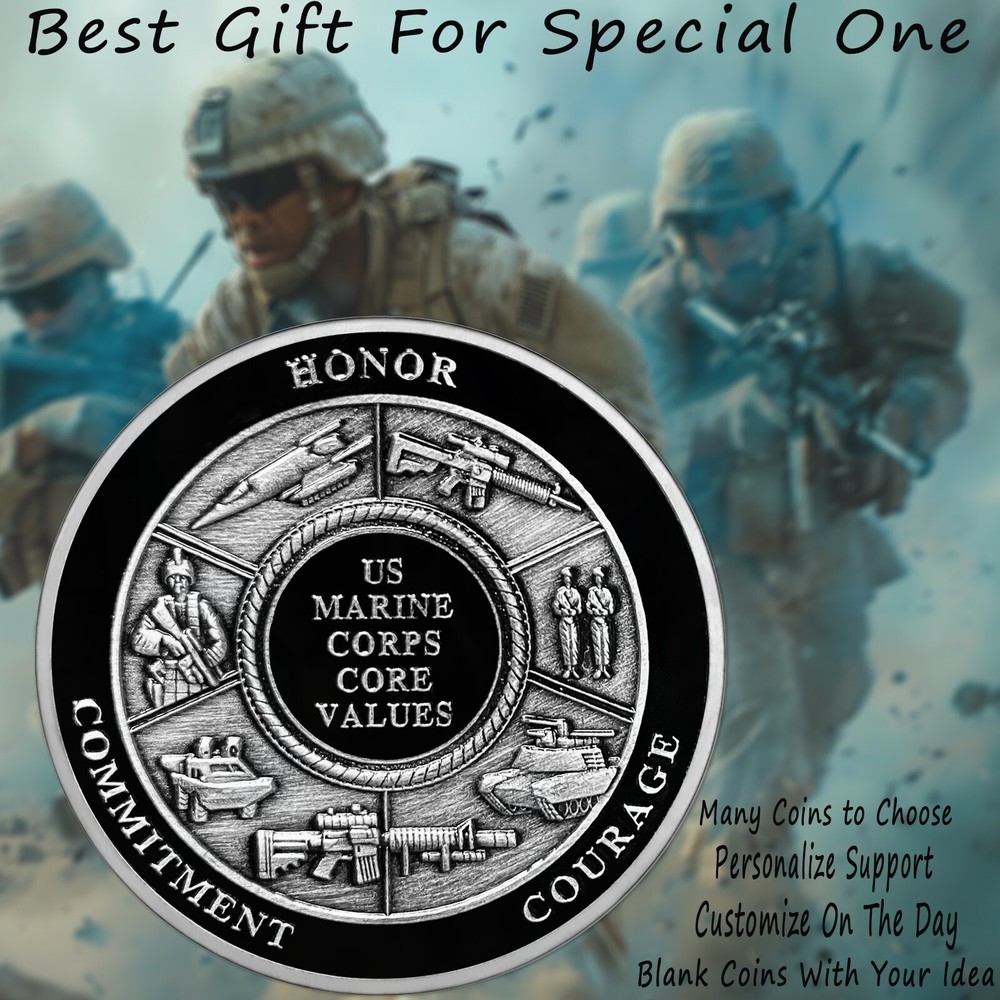 US Navy Special Operations Command Challenge Coin | US Marine Corps Core Values