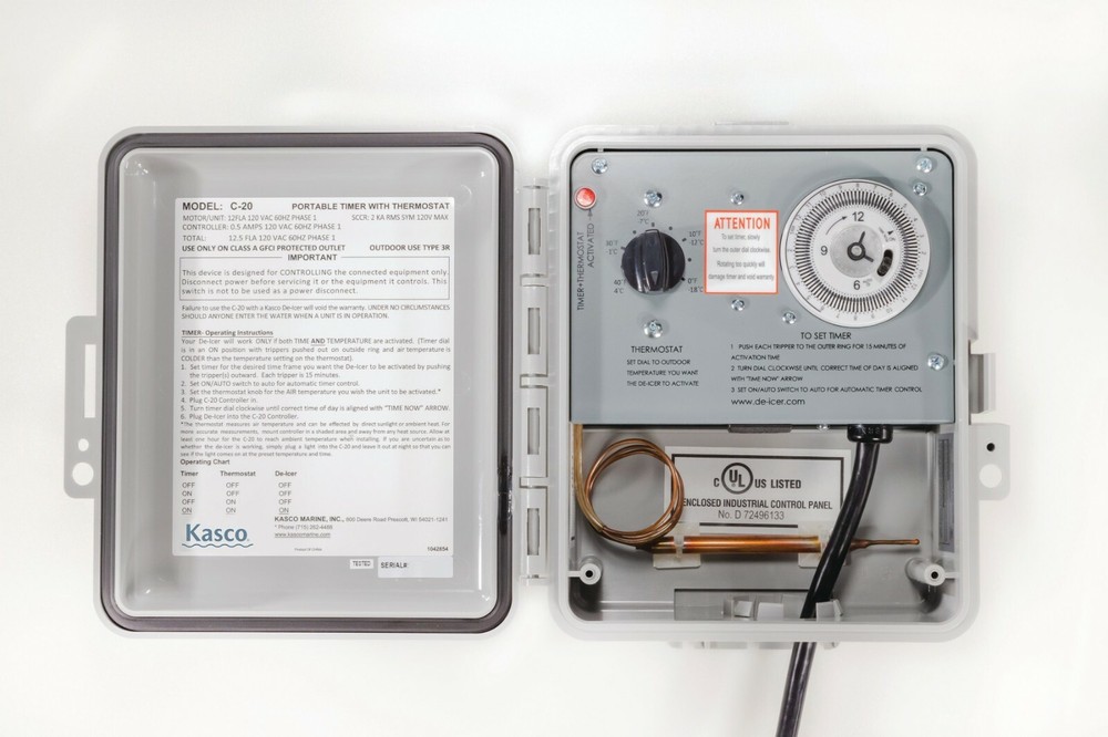 Kasco De-Icer C-20 Thermostat Control Box, Time and Temperature Controller