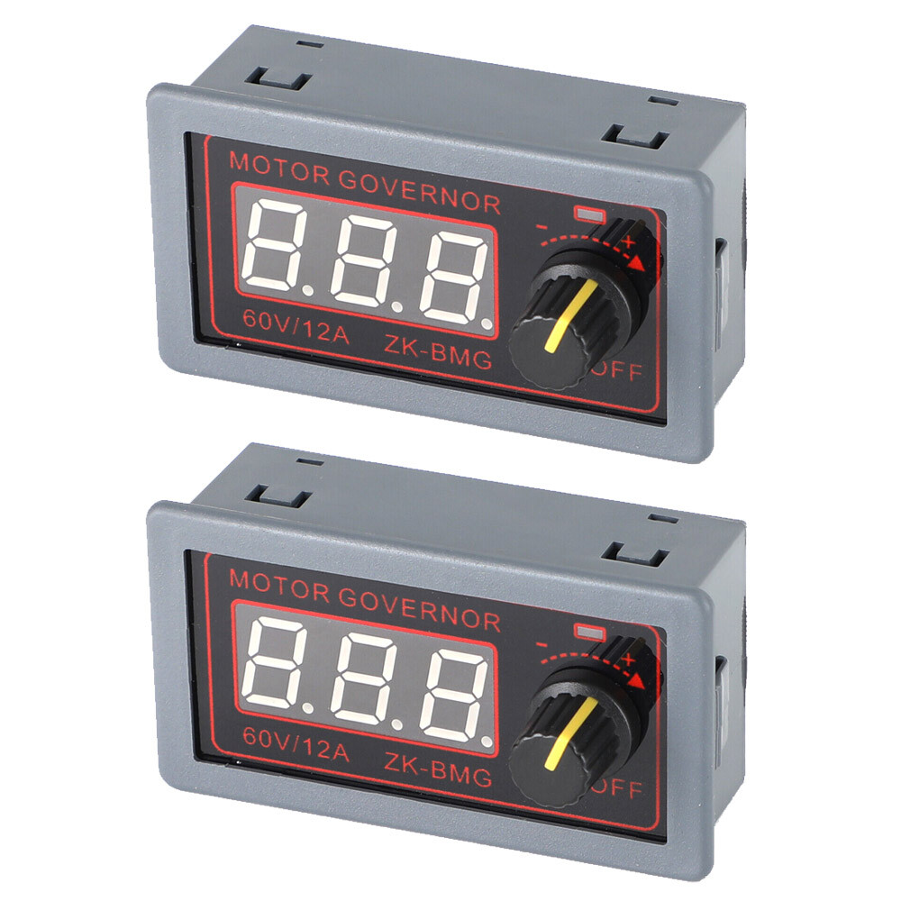 2Pack 500W 12A PWM DC Motor Speed Governor Controller Switch BMG Digital Display