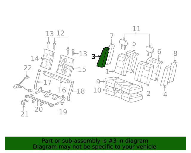 Genuine GM Seat Back Cover 15773552
