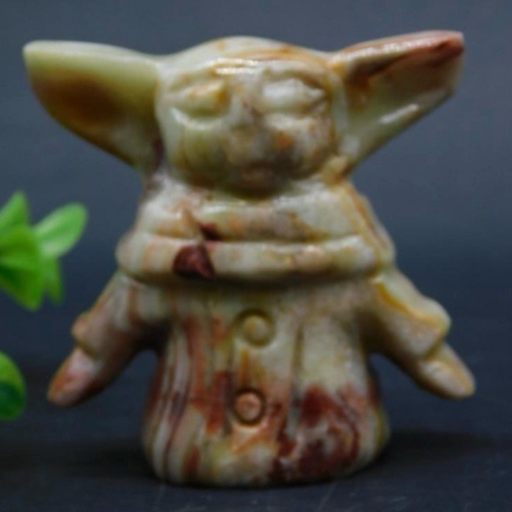 Carved Stone Grogu Figurine