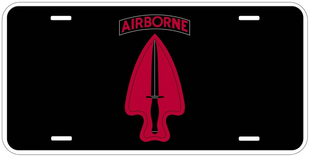 Airborne Special Operations Command Novelty Car License Plate