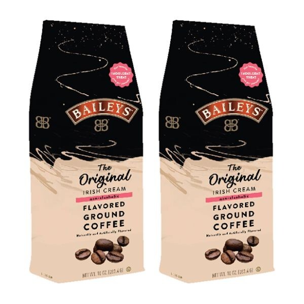 Baileys Original Non-Alcoholic Irish Cream Ground Coffee (Two Pack) 10.oz ea