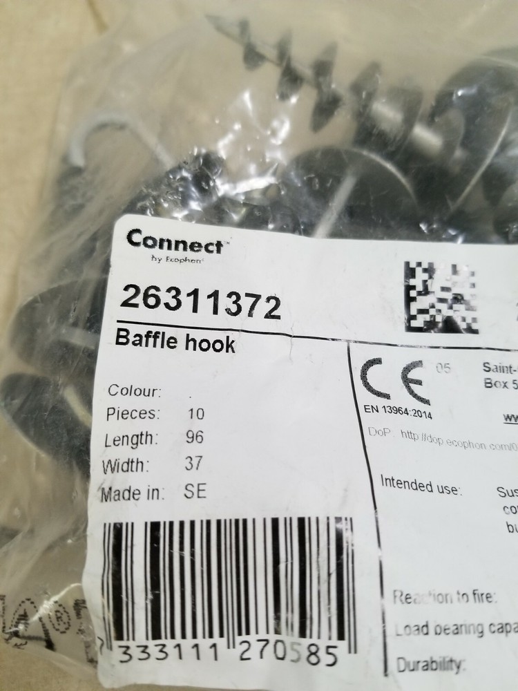 Lot of 10 - Ecophon Connect Baffle Hooks 26311372