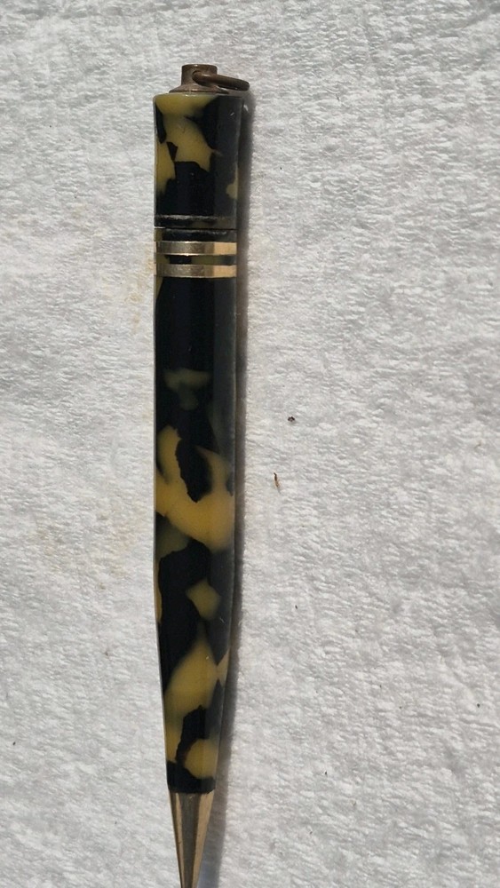 Unreadable Markings Cream & Black Ring-Top Personalized Working Pencil