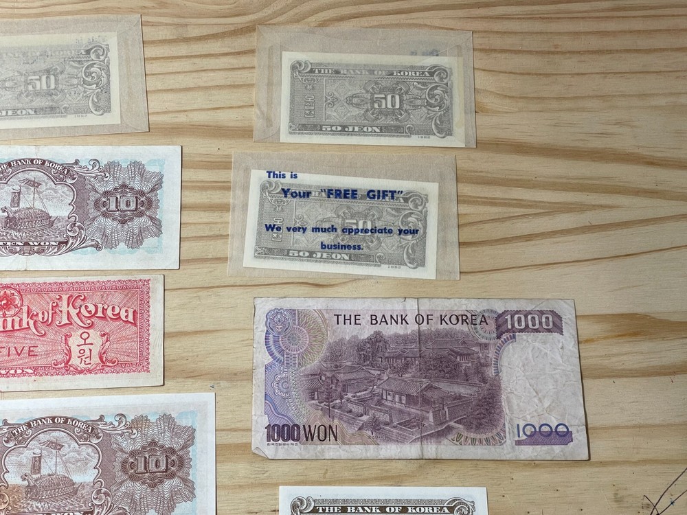 Early Korea 16 Banknotes Lot High Value