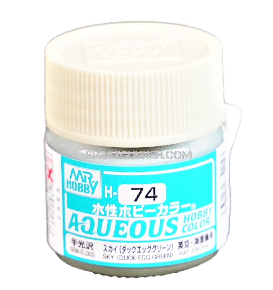 Mr. Hobby Aqueous H74 Semi-Gloss Duck Egg Green