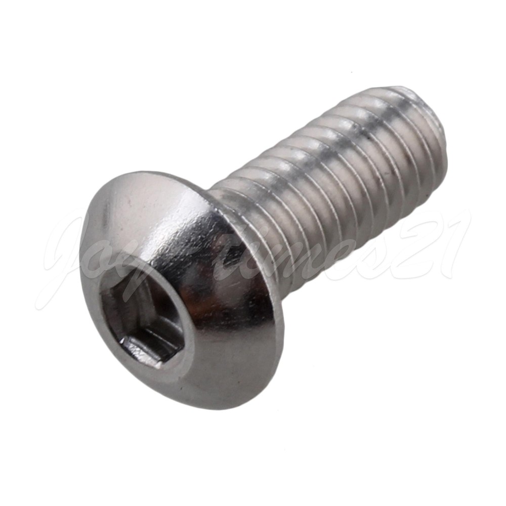 50pcs Silvery Metric Thread M4 Button Head Hex Socket Cap Screws Bolts