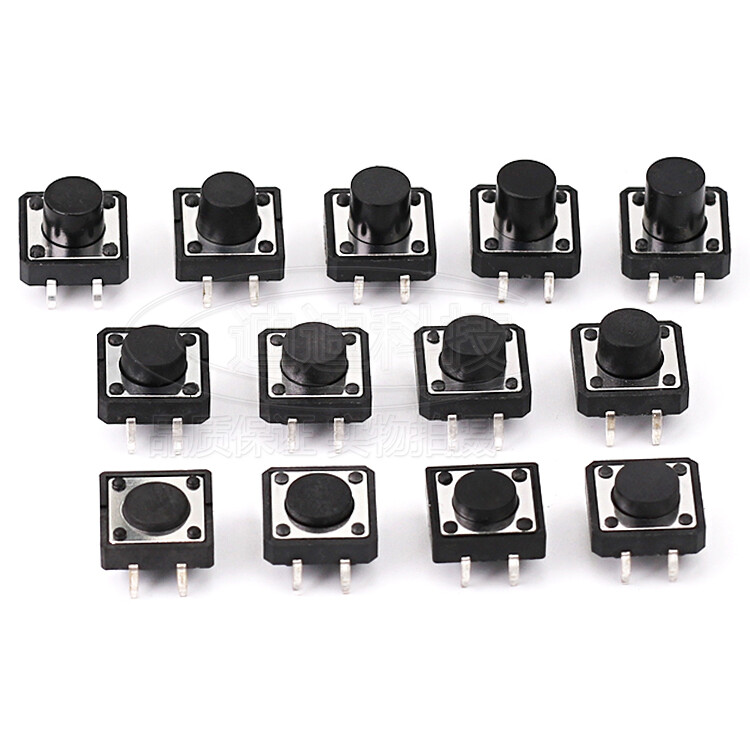 12x12mm Tactile Push Button Switch Momentary Tact Switch 4 Pin DIP Micro Switch