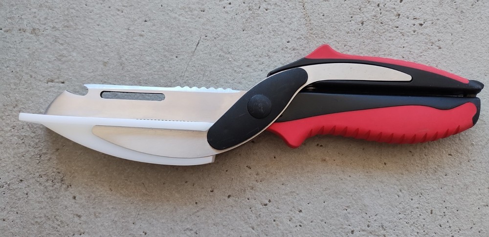 CROFTON KITCHEN SCISSORS COMBO BLADE CUTTING BOARD & KNIFE, EXCELLENT CONDITION!