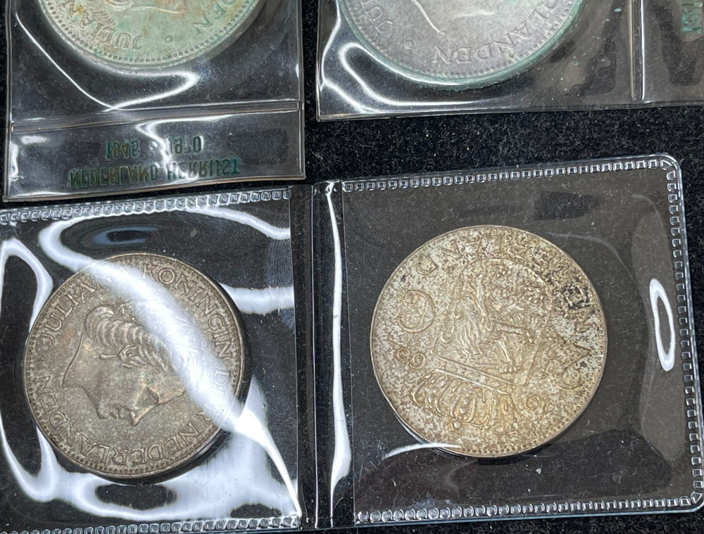 Assorted Netherlands 6 Silver Coins Lot 2.635 OZ ASW High Value