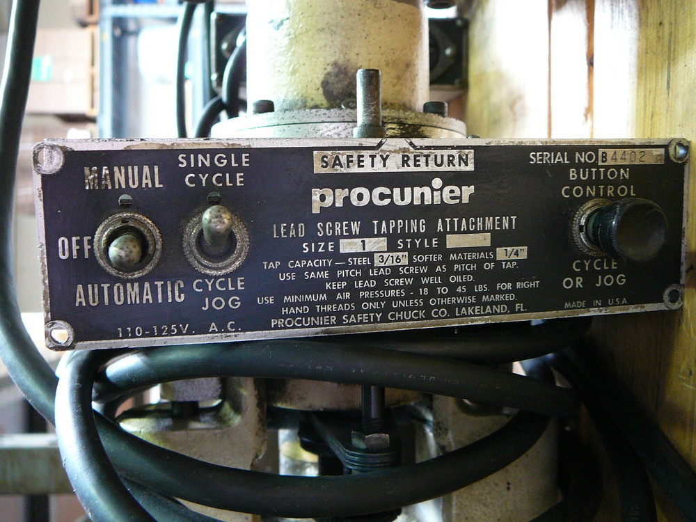 PROCUNIER TAPPING Style SLH Single Speed Self Contained Tap Head & Motor