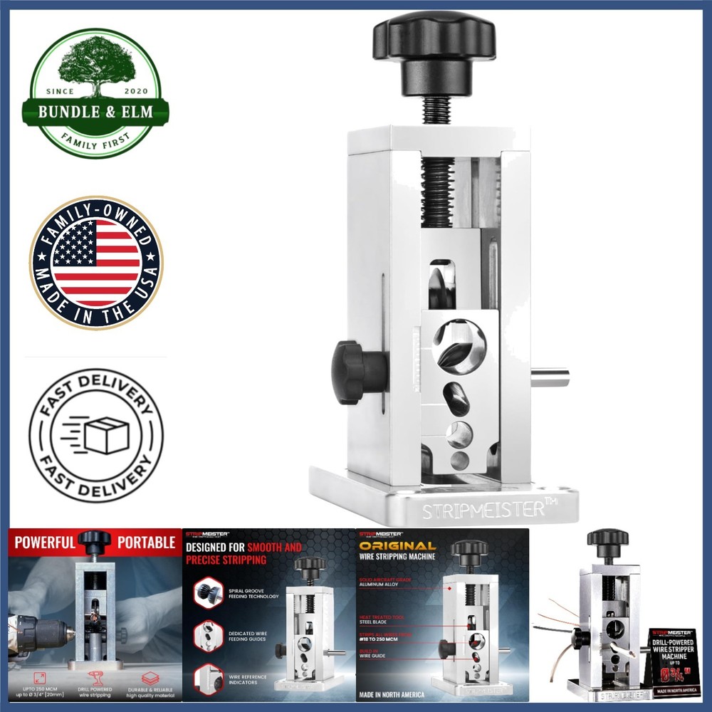 Heavy-Duty Drill-Powered Wire Stripper for Quick Electrical Work and Repairs