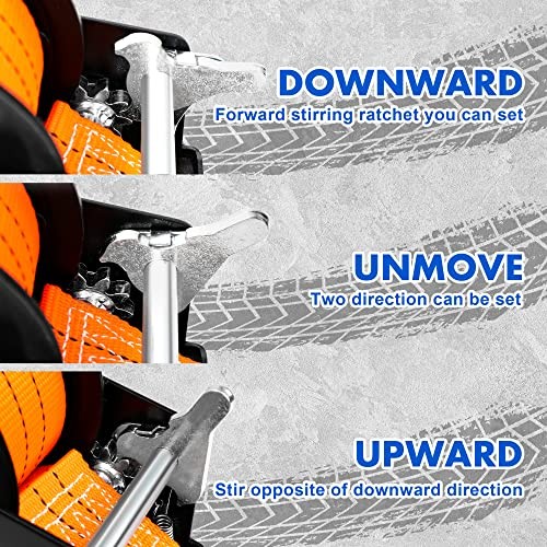 1200lbs Hand Winch Orange with 8M Strap Forward & Reverse 1200LBS Orange