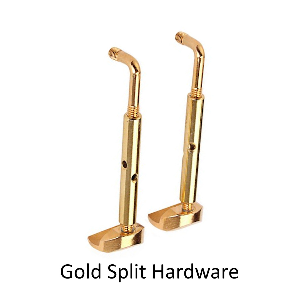 Split Single Mandolin Armrest Hardware Polished Chrome or Gold