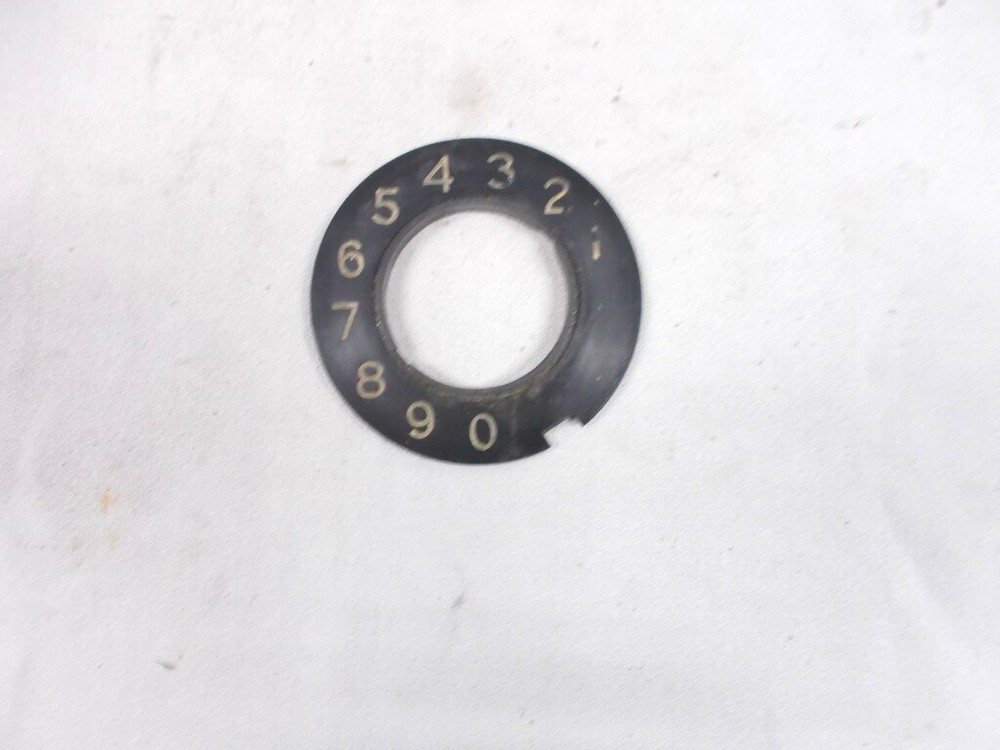Automatic Electric Bakelite Number Plate, Black with White Numbers