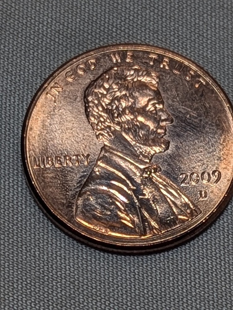 2009 D Lincoln Formative Years Penny. Strike Thru On Face DDO DDR