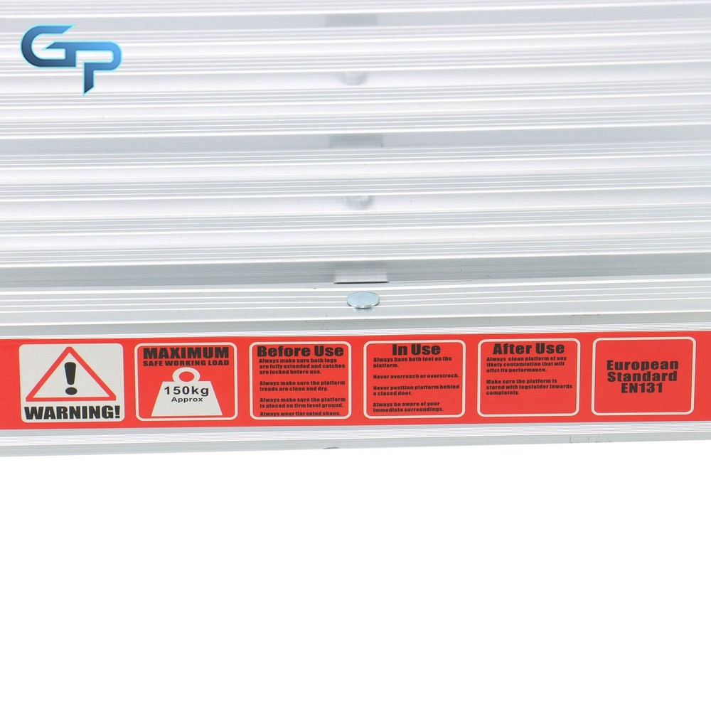 Aluminum Step Stool Non-slip Folding Work Platform 330LBS Drywall Ladder