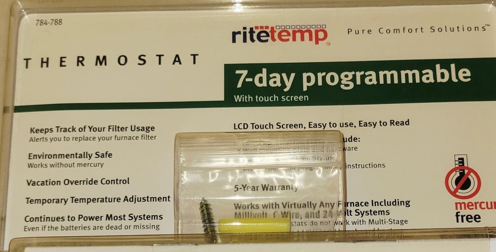 New RiteTemp Thermostat 7 Day Programmable Touch Screen Pixelation Issue READ