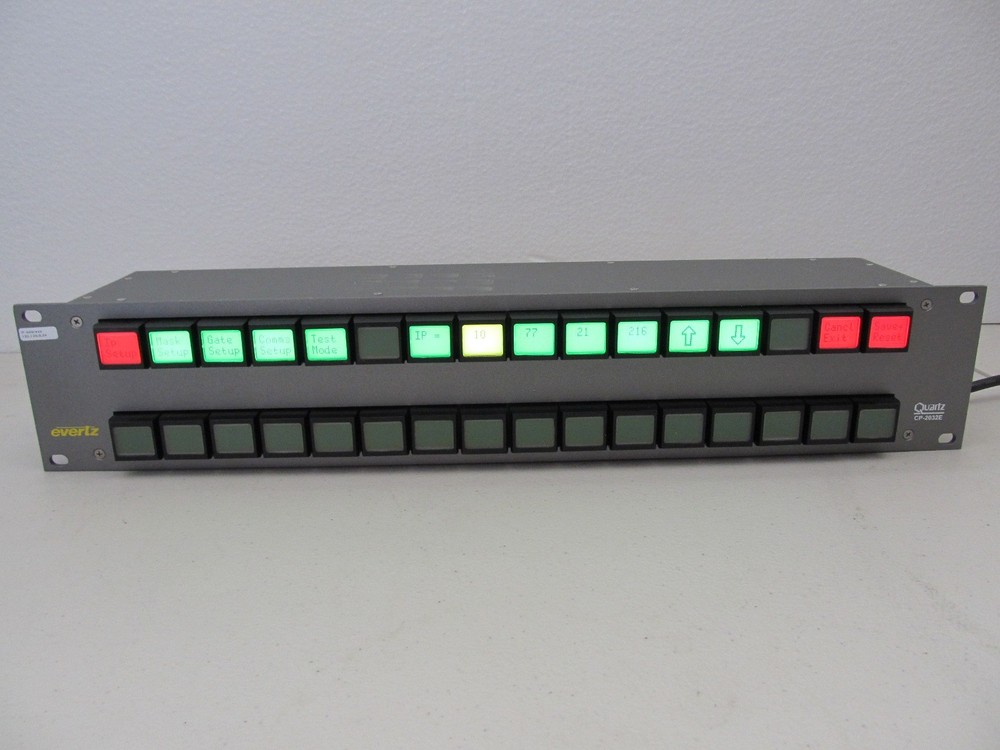 Evertz Quartz CP-2032E Intelligent Router Remote Panel, 2RU 32 buttons