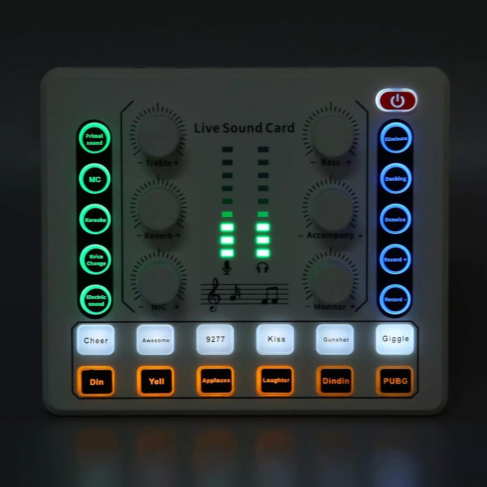 M8 Sound Card Live Streaming Interface External USB Live Broadcast MicrophoneRk