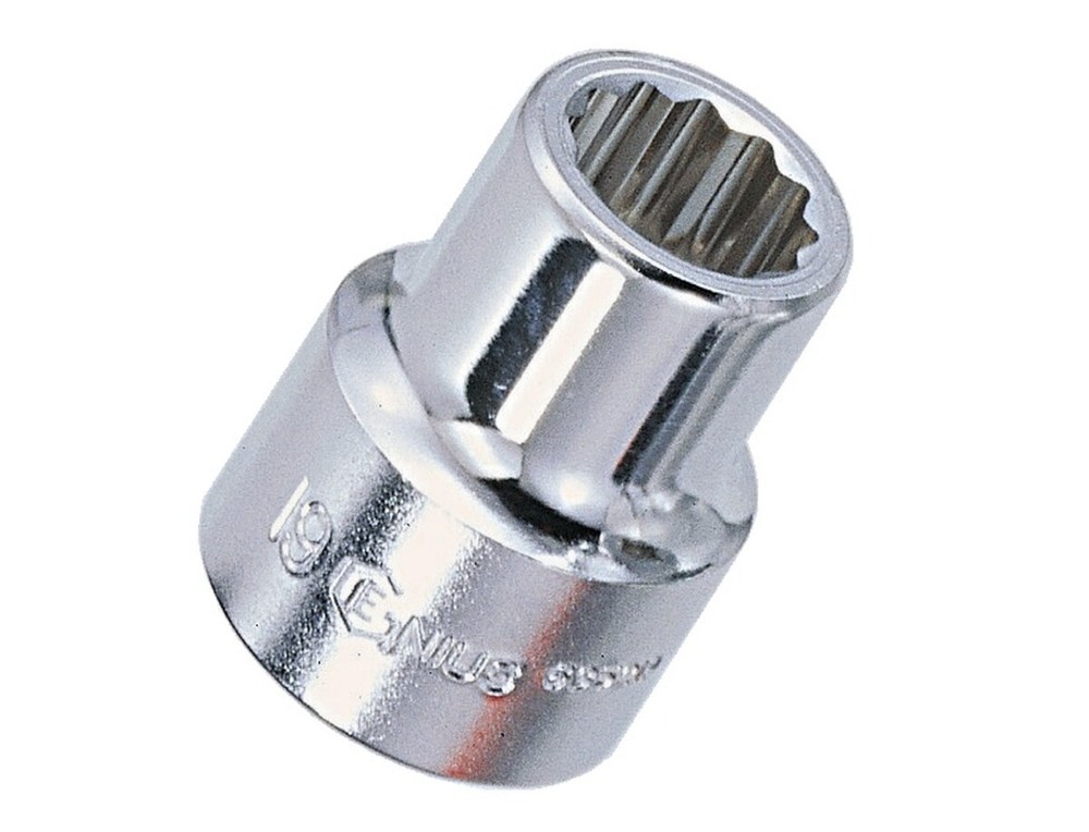 Genius Tools 1" Dr.27mm Hand Socket (12-Point) (CR-Mo) - 837027