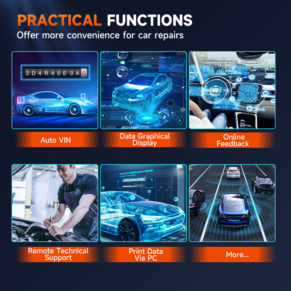 FOXWELL GT60 OBD2 Bidirectional Scanner All System Diagnostic Tool Active Test