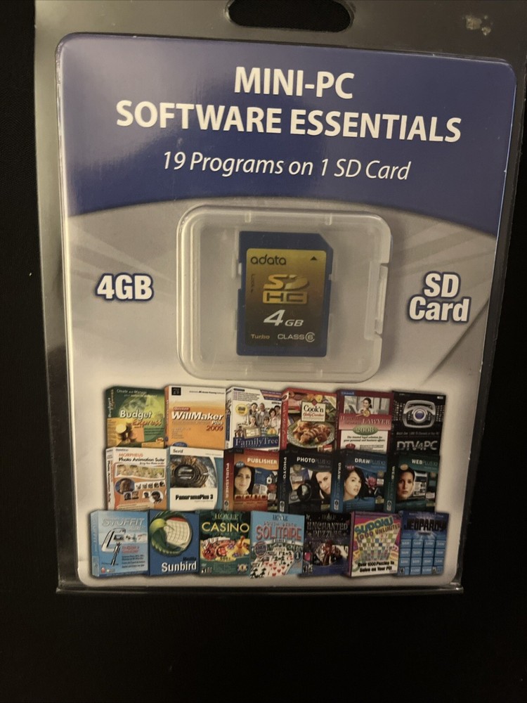 Mini-PC Software Essentials II - 17 Programs on 1 USB Drive New 4 GB