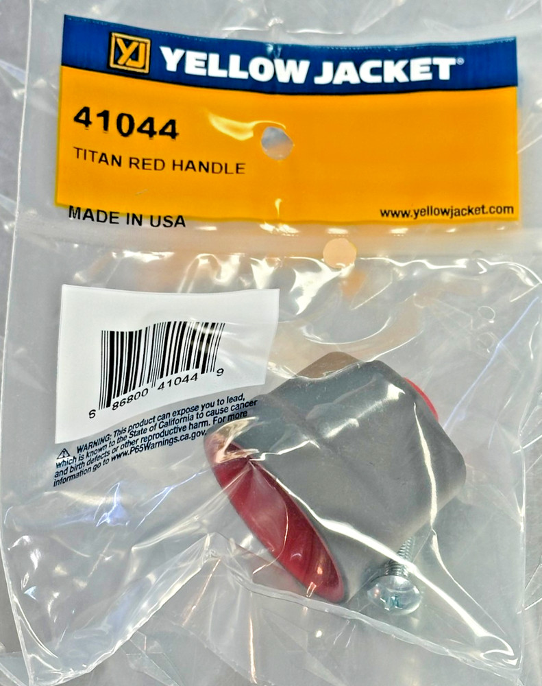 Yellow Jacket Titan Manifold HANDLE RED 41044, Refrigeration Gauge Knob