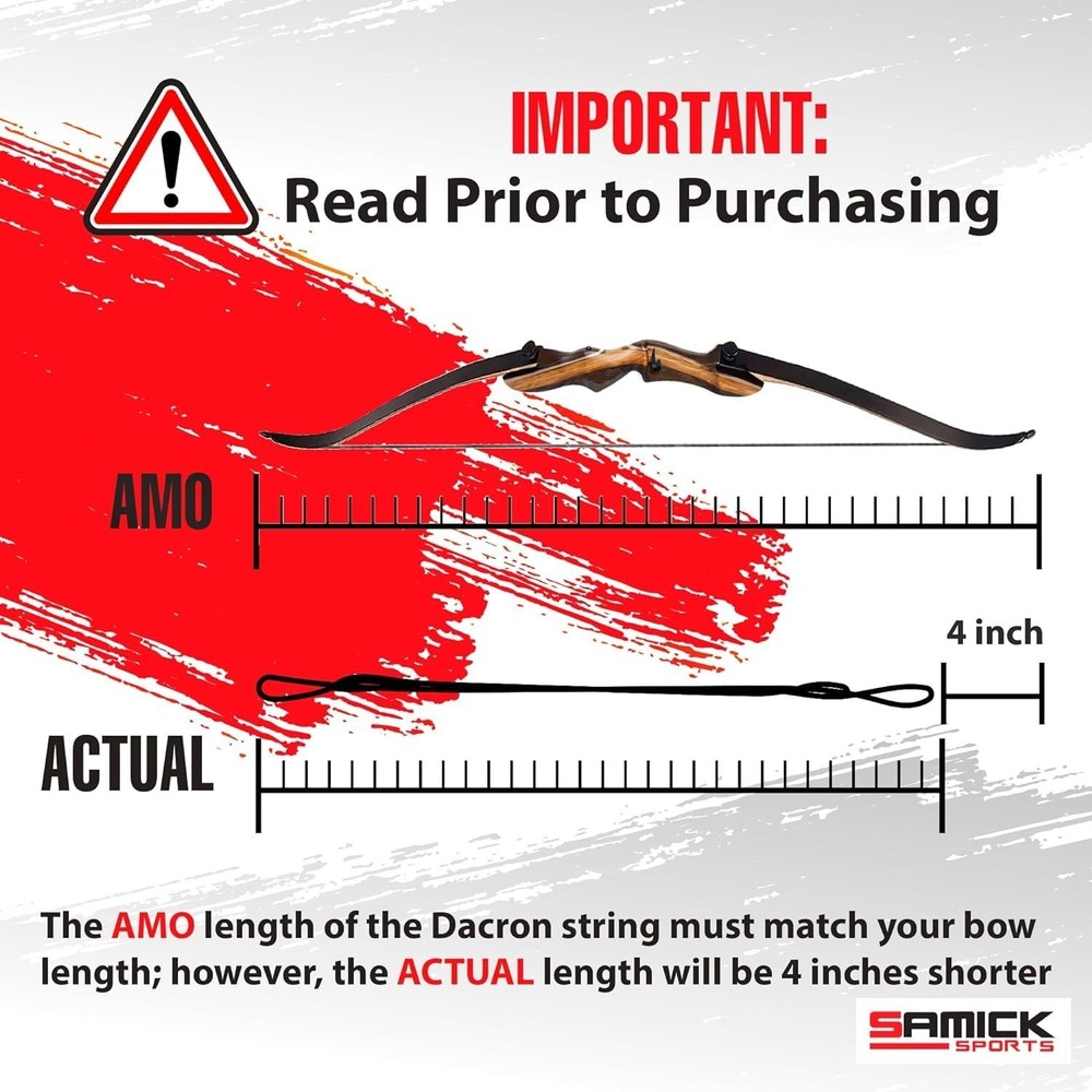 Dacron Bow String Replacement for Archery Recurve Traditional & Longbow Bows ...