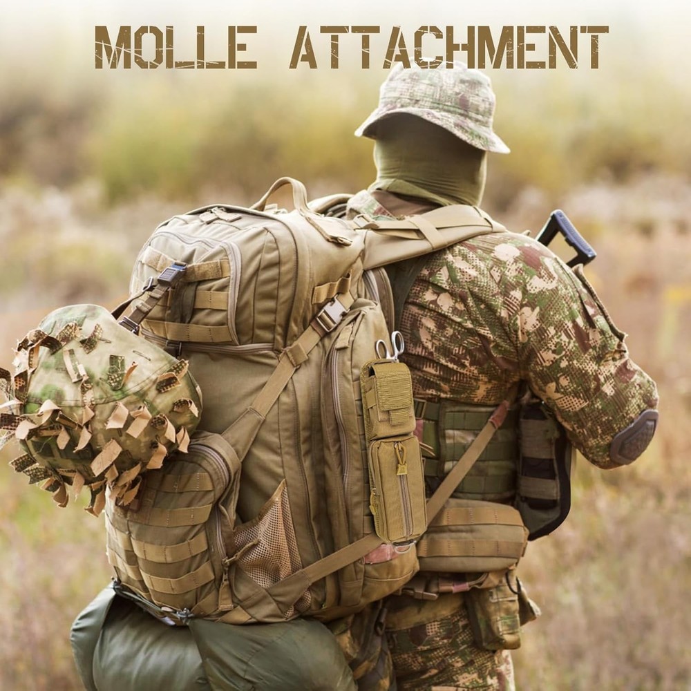 Tactical Molle Accessories Pouch for Backpack Strap, Strap Khaki