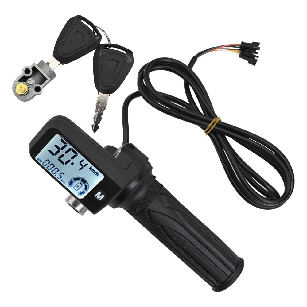 170cm Long Cable Throttle Handle for Electric Bikes Includes Battery Keys