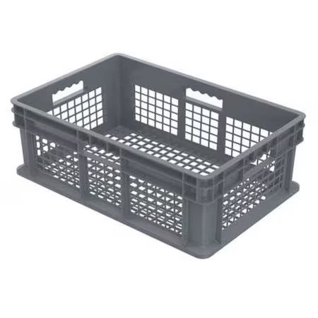 Akro-Mils 37608Grey Vented & Stackable Straight Wall Storage Container, 13.3