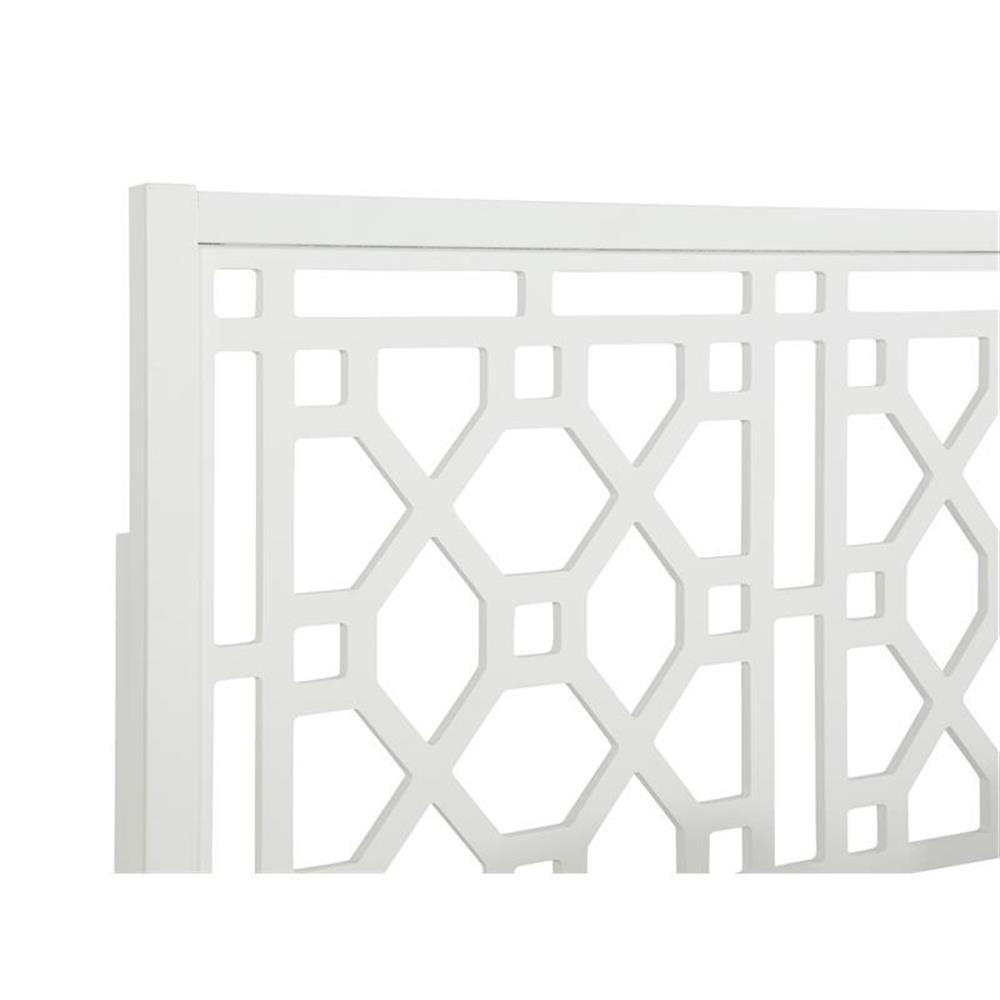 Comfort Pointe Thomas Chippendale White Wood Headboard - King