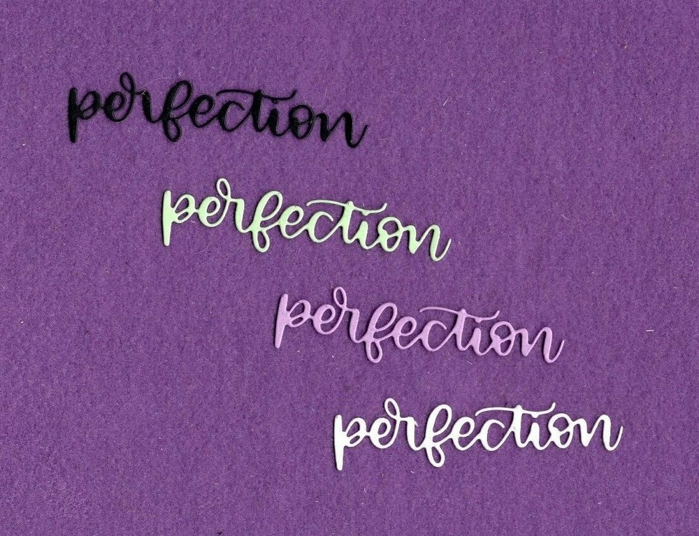 PERFECTION die cuts scrapbook cards