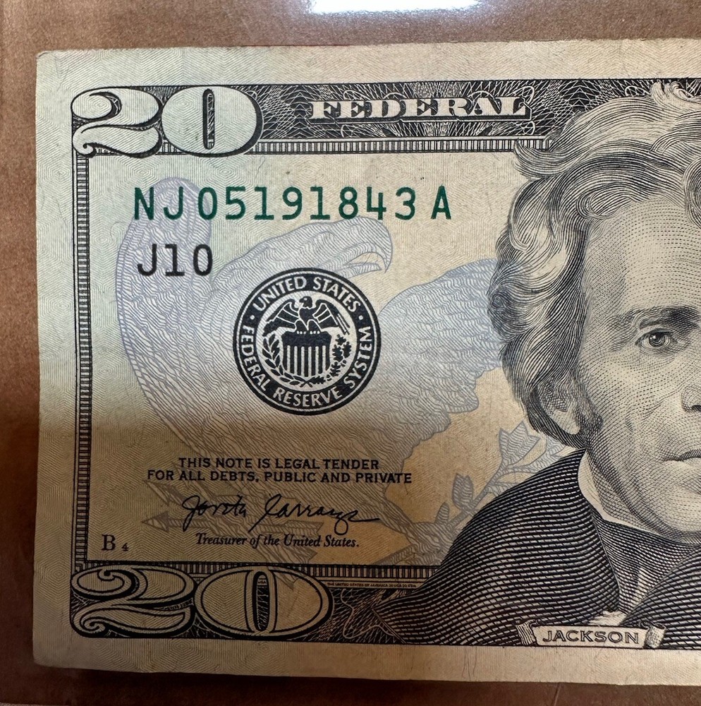 $20 BILL INK ERROR RARE