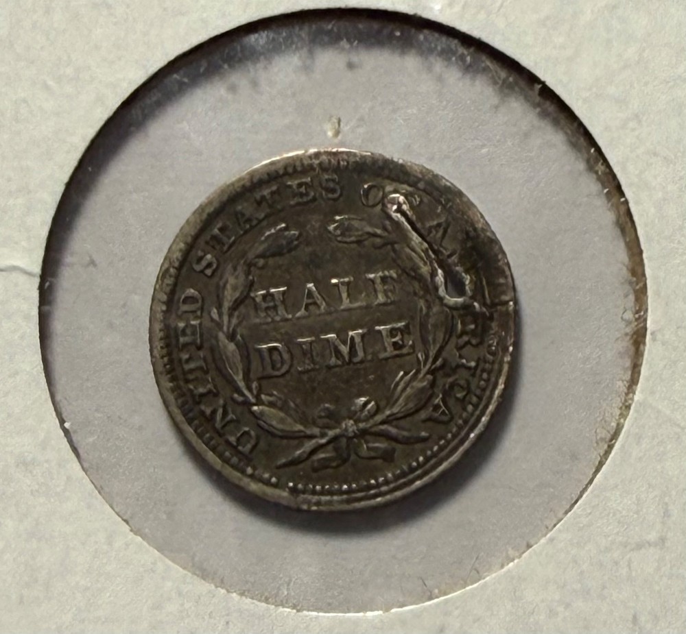 1854 seated liberty half dime with arrows