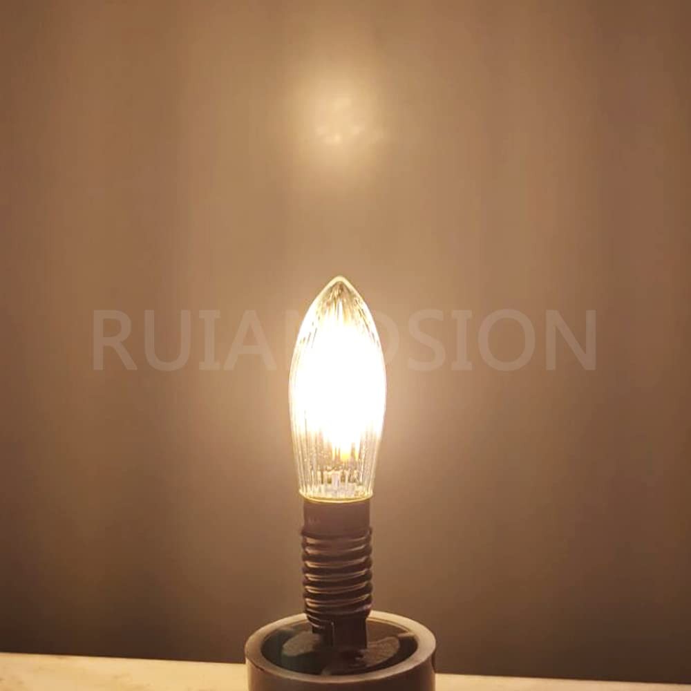 E10 Candle Light Bulbs AC 110V Warm White E10 Base Socket LED Bulb for Closet...