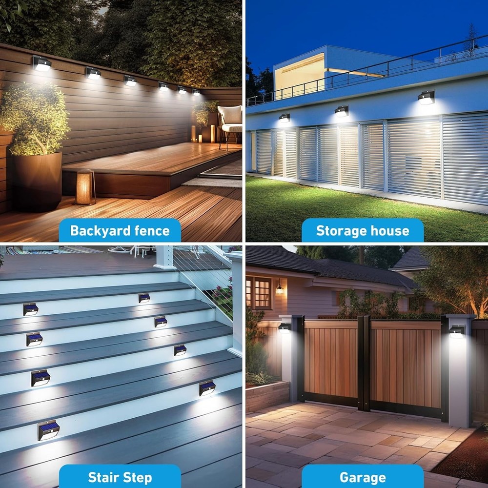 2-Pack Solar Outdoor Motion Sensor Lights - Waterproof & Versatile Illumination