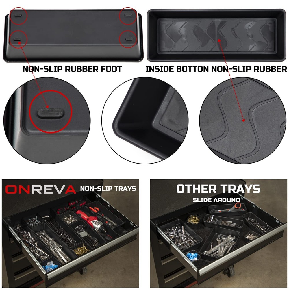Tool Box Organizer Tray Divider Set, Extra Large Toolbox Trays, Tool Box Orga...