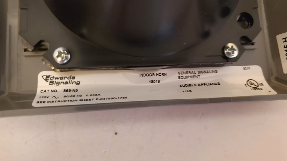 Edwards Signaling & Security Systems HORN 869-N5 Flush Mount