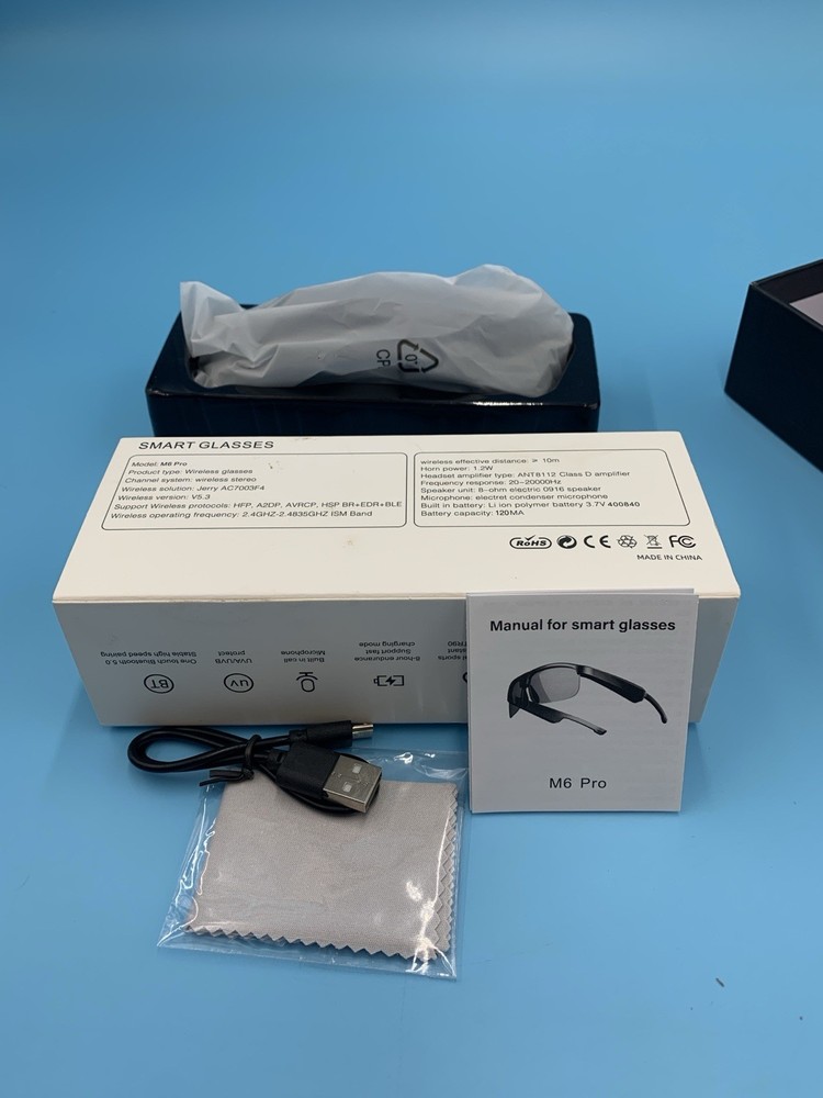 Smart Glasses M6 Pro Wireless Bluetooth Sunglasses