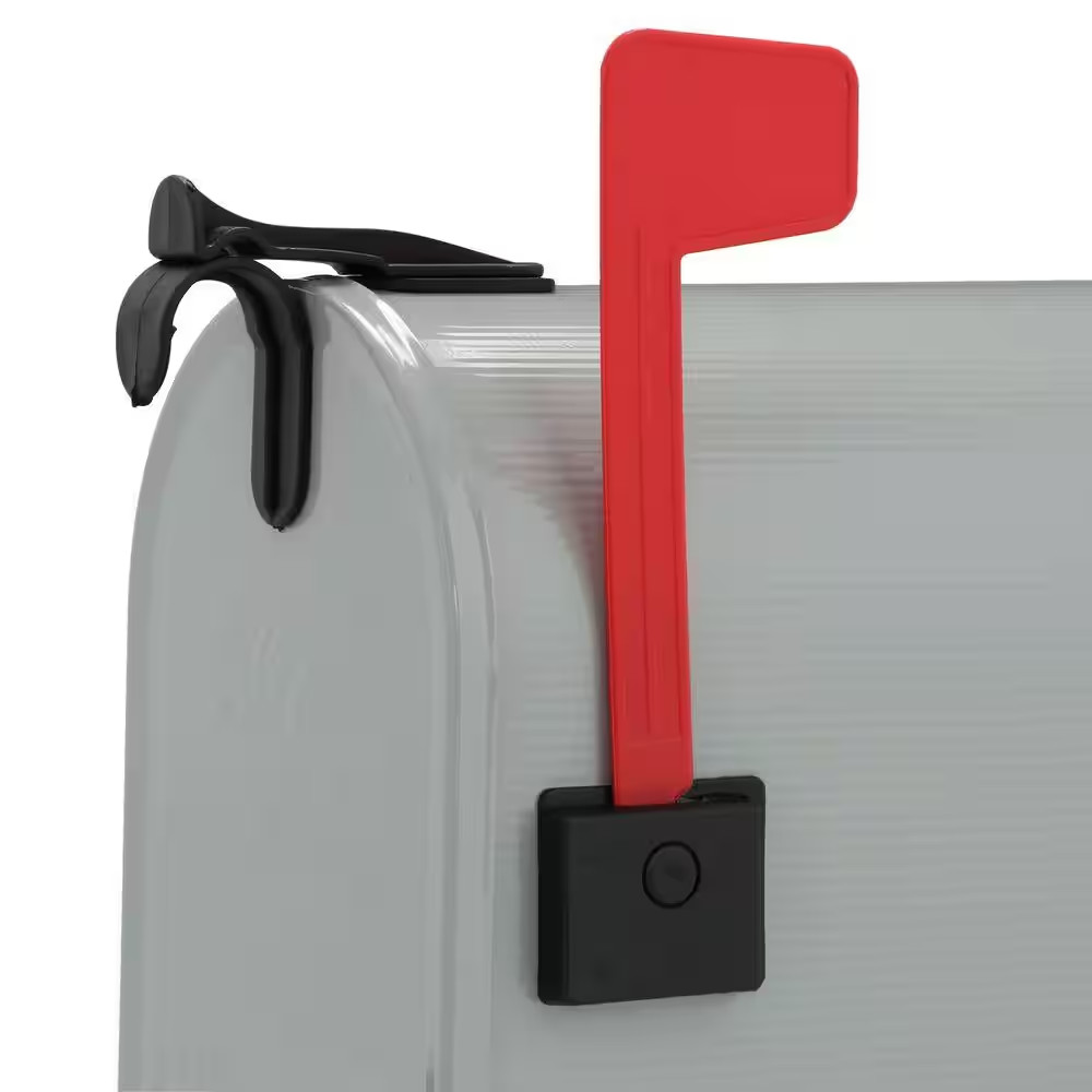 Grayson Gray, Medium, Steel, Post Mount Mailbox