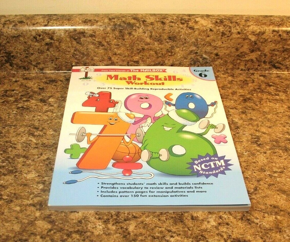 The Mailbox Math Skills Workout Grade 6 Book Teacher Resource NEW