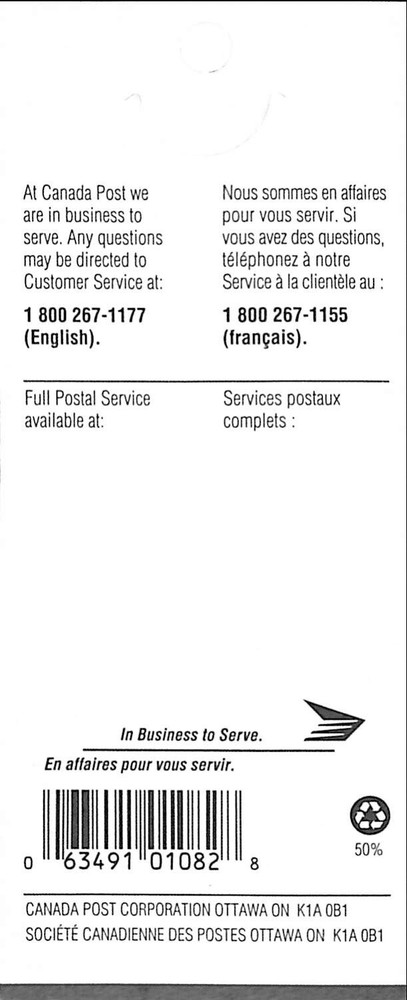 Canada - Booklet BK180Aa - Glued Flap - 1995