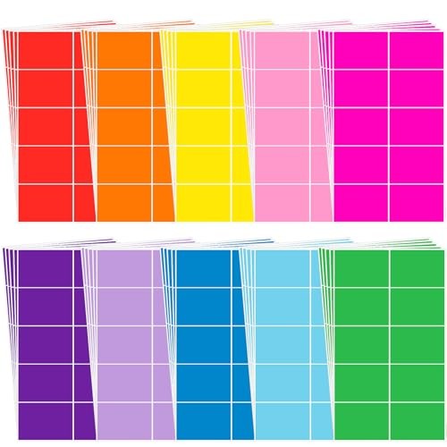 Pieces Colored Labels Stickers 3 x 2 Inch Rectangular Moving Labels Large 500