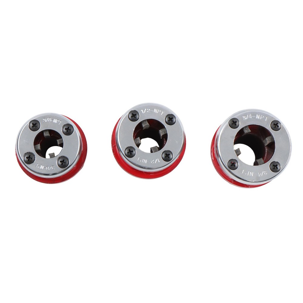 7 Size 3/8" To 2" Dies Set W/ Handle Pipe Threader Threading BSPT Pipe Threader
