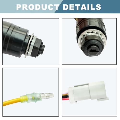 129572 Ignition Switch with 2 Key Compatible with Tracker Boats, 2 Keys 3