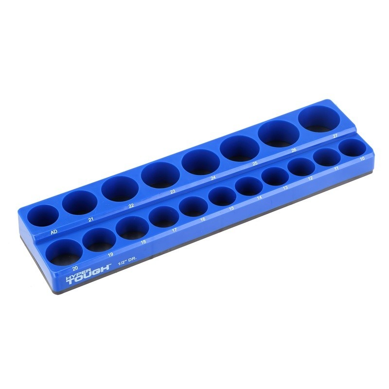 Magnetic 1/2in Drive Socket Holder 19 Socket Organizer Portable Tool Accessory