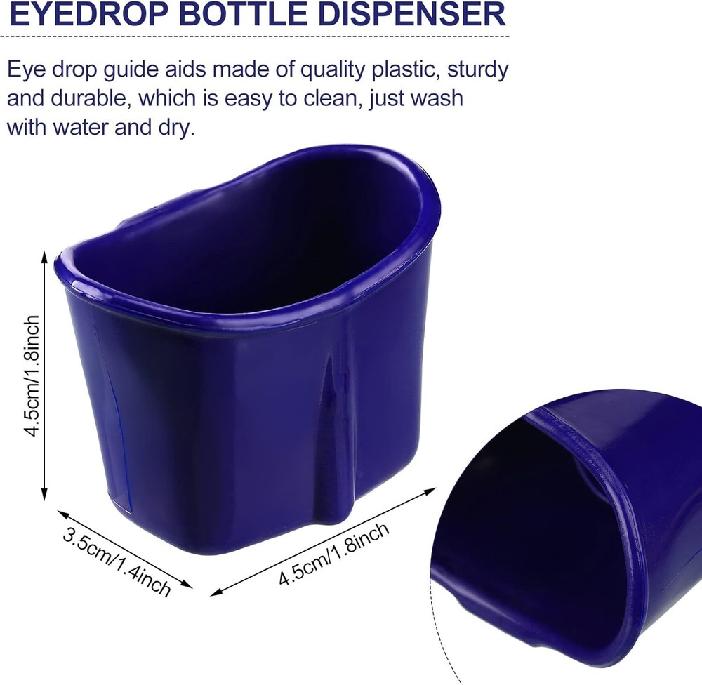 2 Pcs Eye Drop Guide Dispenser Portable Reusable Eye Dropper Tool for Elderly...